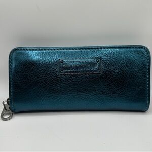Marc Jacobs Shimmering Teal Blue Leather Accessory Y3K